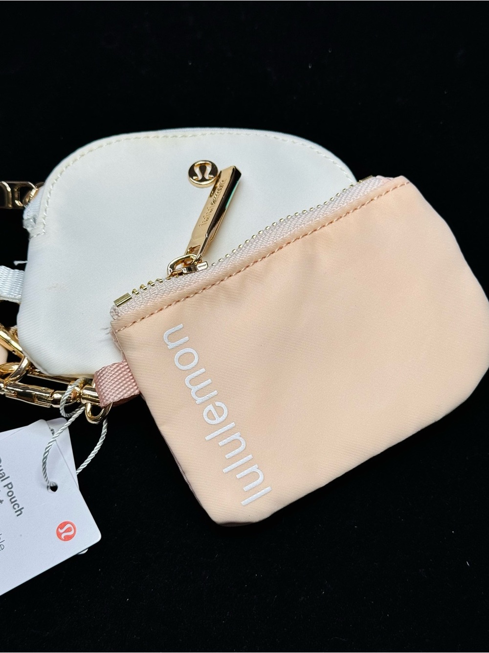 Lululemon Dual Pouch Wristlet Set - White & Light Pink - Picture 5 of 10